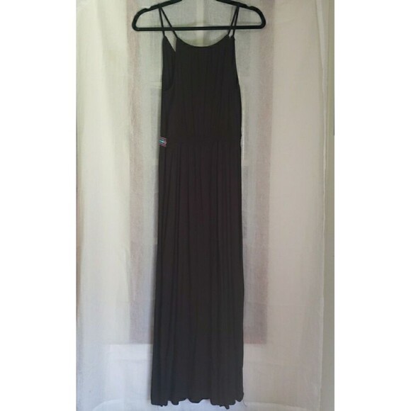 Faded Glory Maxi Tank Dress Black Long Sleeveless Boho Simple Womens Size M 8-10 - Picture 2 of 11